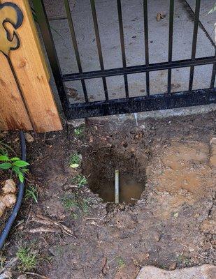 Water line that was leaking.
