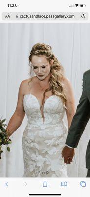 White makeup for entire ceremony/reception.