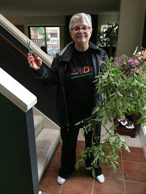 A happy older person working for EBI: Nini