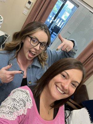 I was having a rough time..she was so sweet and accomodating. This was after the first cut.