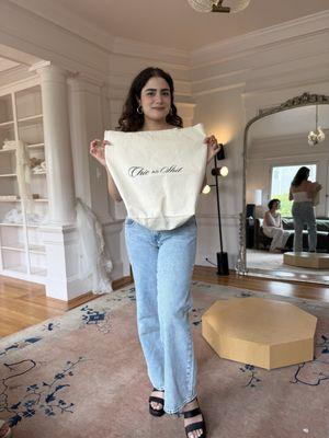 Tote bag they give you once you purchase a dress!