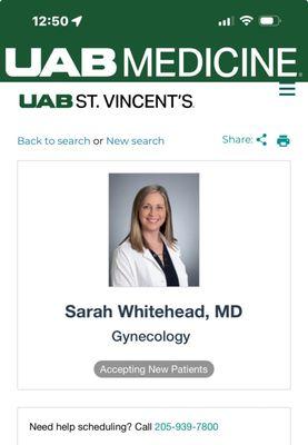 Sarah F. Whitehead MD