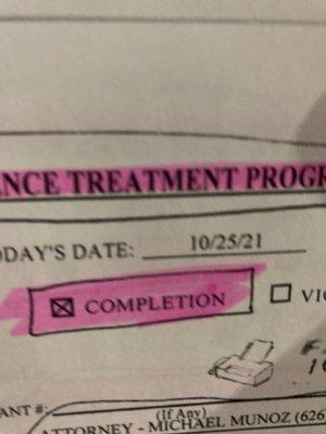 Thank you Kitty for helping me so much. I've learned a lot from this program. Lydia has been a great counselor.