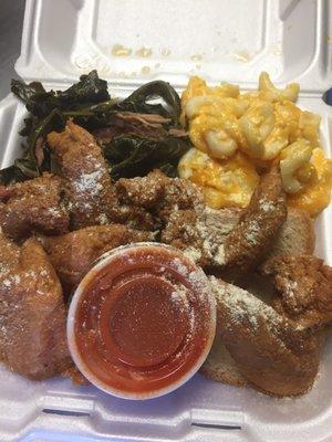 Soul food chicken meal
