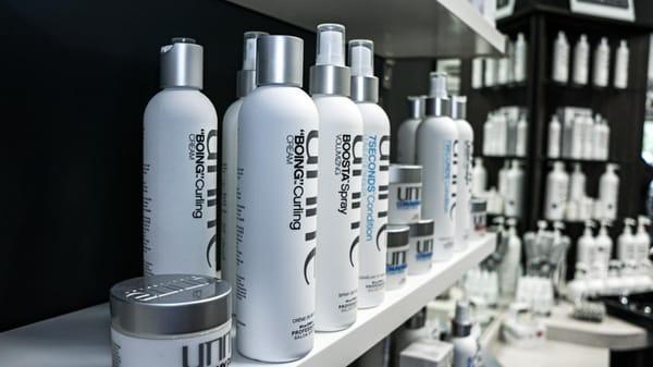 Unite Hair Product shelves