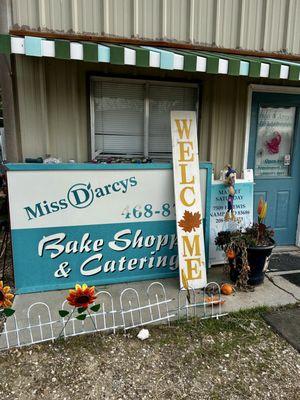 Quaint exterior of her shop