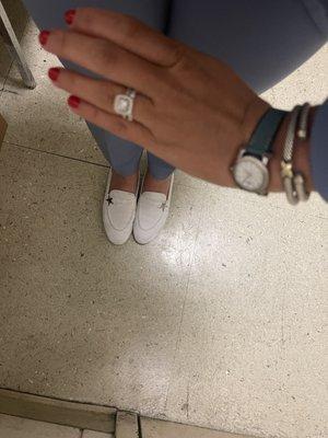 Bought the stone elsewhere. Cushion square halo around 1.744 ct. round diamond