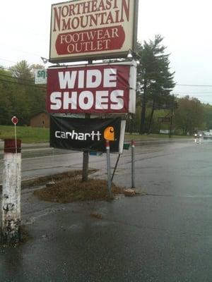 Northeast Mountain Footwear Outlet store... Wide wide shoes.