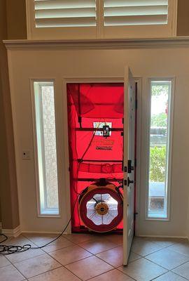 Blower door test