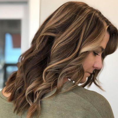 Balayage, lowlights, and root melt