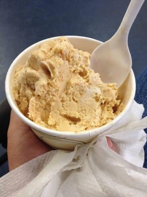 Pumpkin ice cream....after I ate half of it....forgot to take the pic before I dug in!