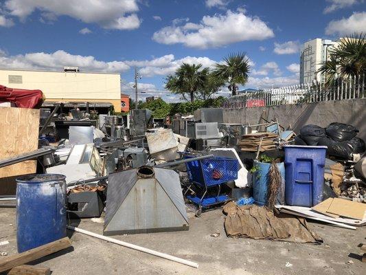Looks like a junk yard, but's not... It's restaurant supplies refurbished