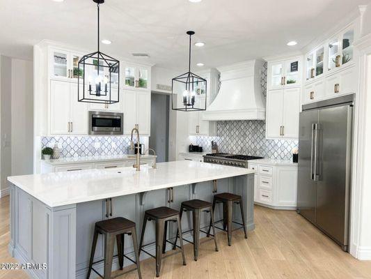 I love to design and remodel kitchens using our own in house custom made cabinets!