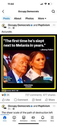 Good job Andy. Classy comment against Trumps wife.