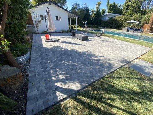 After pavers installed