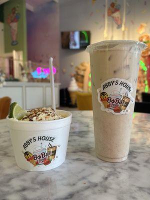 Elote & horchata milk tea