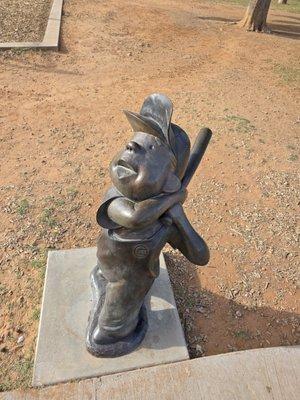 One of the three 'Dennis the Menis' statues at this park.