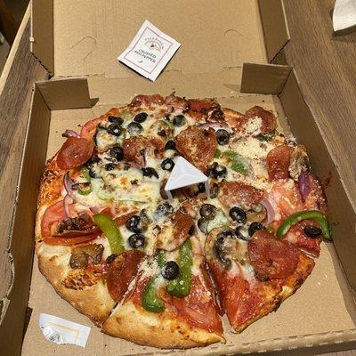 Small veggie with pepperoni