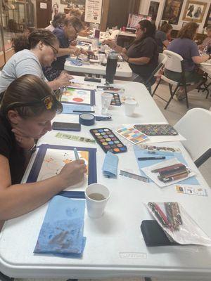 Whether you want a private watercolor lesson for yourself or a small group of friends, choose Indigo Studio & Art Emporium.