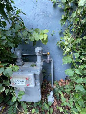 gas line pipe installation for BBQ