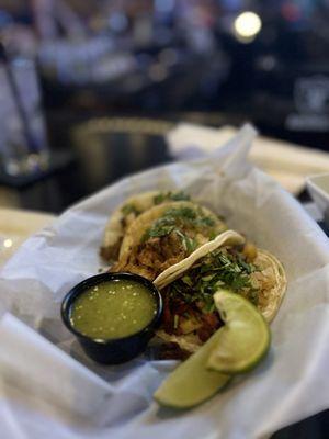 The delicious trio of tacos they serve that we devoured shortly after.