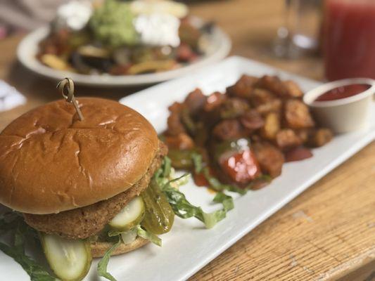 Vegan Fried Chickn Sandwich