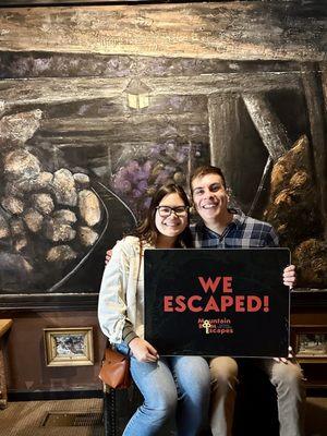 We escaped the cabin!