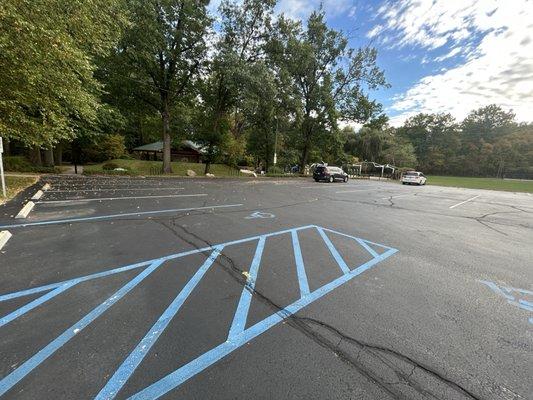 Free and open parking lot