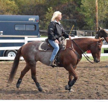 Cathy riding