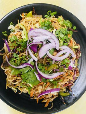 Lamb Sukuti chowmein
