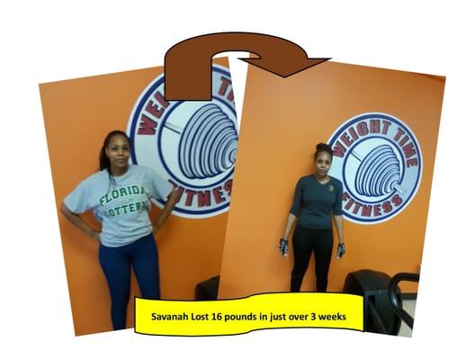 3 weeks to a 16lb weight loss