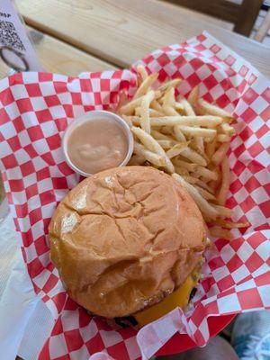Vegan Tavern Burger with Fries