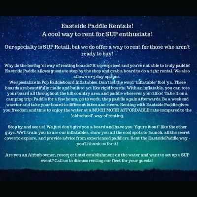 How Eastside Paddle does rentals!