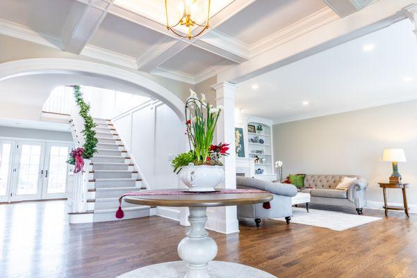 Foyer coffered ceiling - Malvern, PA