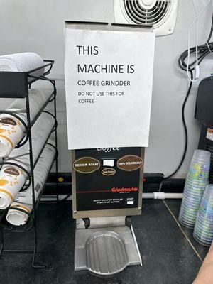 This is a COFFEE grinder, but, don't use it for coffee. Clear?