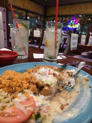 Chimichaunga and mojito