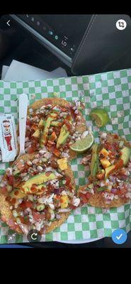 Tostadas de Ceviche de Camaron