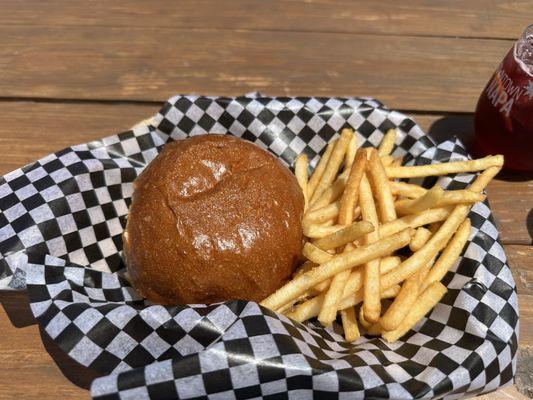 Our Way Burger and fries