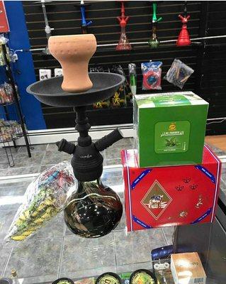 hookah, charcoal, tabacco