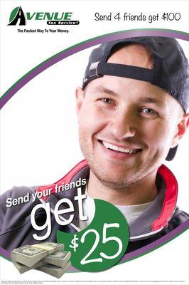 Refer a Friend!!!  Four Friends = $100