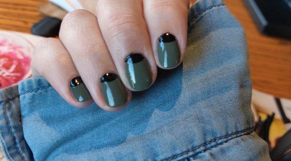 I asked for a Half-Moon manicure this isn't gel the total cost was $24