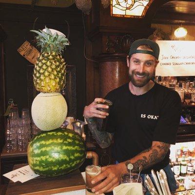 Kevin Swanberg from starline showing off his contraption