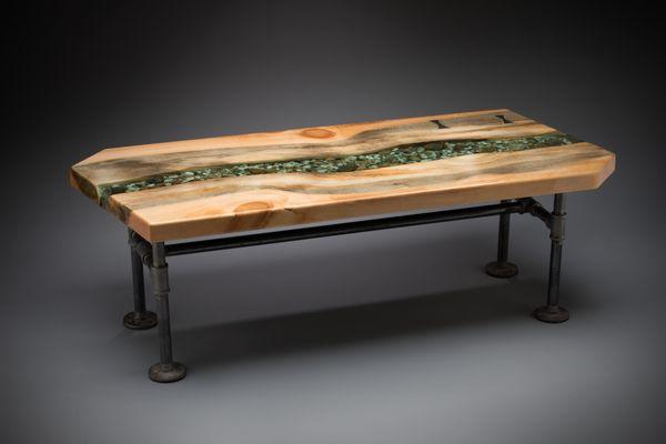 Custom River tables by Ron Colson