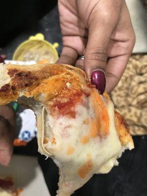 ABSOLUTELY HORRIBLE!!!!! Do not order from here! I ordered from them on 11/27/18 and there was A HUGE, thick RUBBER BAND BAKED INTO my pizza