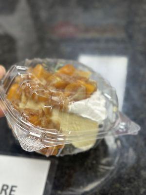 Peach cobbler cheesecake aka A slice of heaven