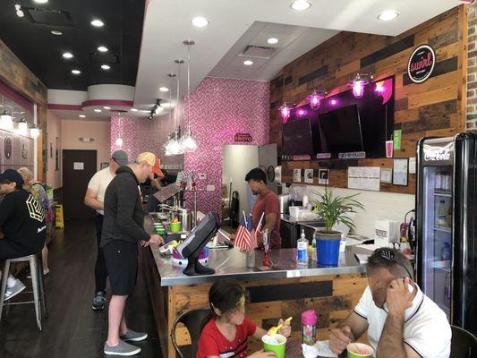 View on a pretty busy Sunday afternoon.