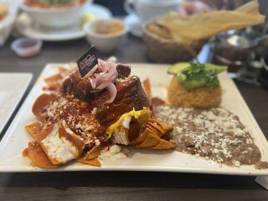 Mr. Chilaquiles w/ Prime Rib