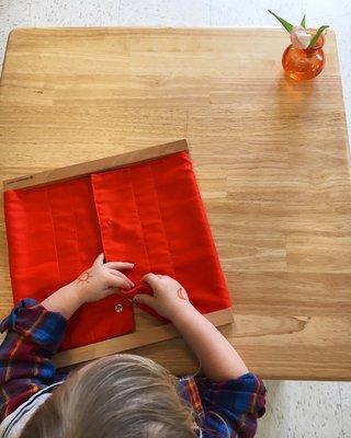 Dressing frames: snaps.