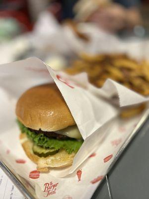 Classic Burger w/ fries for national burger day