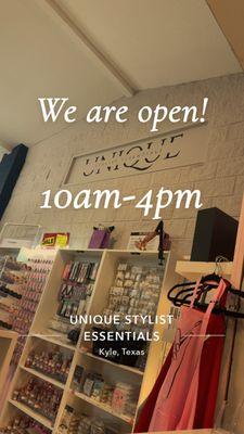 We are open everyday except Saturdays from 10am-4pm.